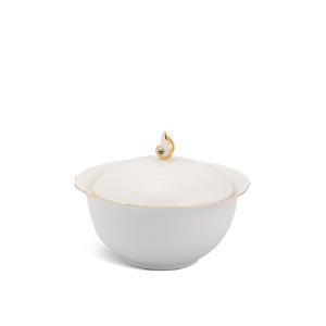 Thố 18 cm + nắp Mẫu Đơn IFP Chỉ Vàng