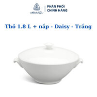 Thố 1.8L + Nắp Daisy Trắng - Gốm sứ cao cấp Minh Long I
