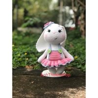 Thỏ bằng len cao 18cm