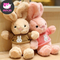 Thỏ bông Bunny xinh xắn cho bé, gấu bông thỏ mặc áo len, đồ chơi thú nhồi bông quà tặng sinh nhật cho bé