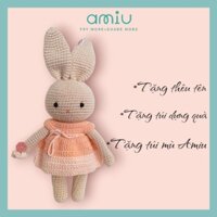 Thỏ bông handmade Amigurumi - Thỏ len mặc váy dễ thương - Thú len Amiu Việt Nam làm thủ công cao cấp