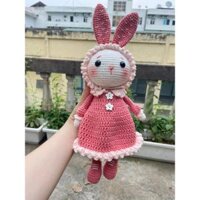 Thỏ Bông Len Handmade Đan Móc Thủ Công - làm quà tặng sinh nhật bạn bè người thân