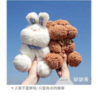 Thỏ bông và gấu bông má bự đáng iu