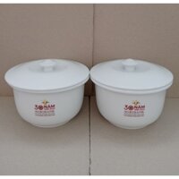 Thố cá nhân có nắp 0.88L gốm sứ Minh Long (in logo quà tặng các nhãn hàng)