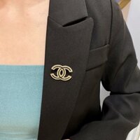 Thổ Cẩm Thép Titan Chống Thấm Nước Chống Rỉ Đôi CC Nữ Áo Len Nam Phù Hợp Với Dây Buộc Cổ Pin Mũ Pin Khóa