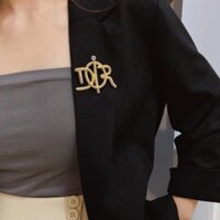 Thổ Cẩm Thép Titan Chống Thấm Nước Chống Rỉ Đôi CC Nữ Áo Len Nam Phù Hợp Với Dây Buộc Cổ Pin Mũ Pin Khóa