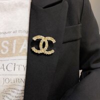 Thổ Cẩm Thép Titan Chống Thấm Nước Chống Rỉ Đôi CC Nữ Áo Len Nam Phù Hợp Với Dây Buộc Cổ Pin Mũ Pin Khóa