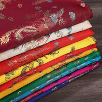 Thổ Cẩm Vải Lụa Jacquard Satin Trang Phục Cổ Hanfu Sườn Xám Lễ Hội Ngày Lễ Quần Áo Thổ Cẩm Vải Đuôi Công