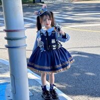 Thỏ Cảnh Sát Sĩ Quan Gothic Cô Gái Đầm Công Chúa Trẻ Em Mùa Xuân Thu Đầm Bé Gái Judy Quần Áo Đầm Disney