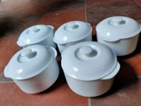Thố chưng yến sứ trắng Bát Tràng