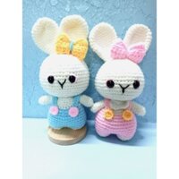 Thỏ con nhồi bông bằng len đáng iu ❤️