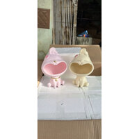 thỏ cười để bàn đựng đồ dùng bánh kẹo trang trí