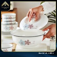 Thố đựng cơm 20cm bằng gốm sứ cao cấp dùng được trong lò vi sóng