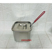 Thố, hủ đựng gia vị inox hình vuông hàng dày (ko kèm muỗng)
