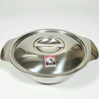 Thố Inox 304 dẹp Zebra 14cm Đến 22cm Có Nắp Và Quai, Hàng Thái Lan