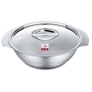 Thố inox có nắp quai Zebra 123016 - 16 cm