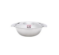 Thố inox Zebra có nắp, quai cầm 22cm 2,2L 123022