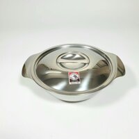 Thố inox Zebra có nắp, quai cầm 16cm 900ml 123016
