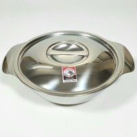 Thố inox Zebra có nắp, quai cầm 18cm 1,3L 123018