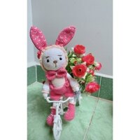 Thỏ khuccay MiTi ( thú len jeans nhồi bông cao cấp)
