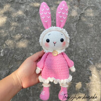 Thỏ miti len handmade, thỏ len quà tặng