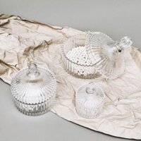 Thố Mứt Thủy Tinh Kim Cương Delisoga Đựng Mứt - 3 Size - ririhome