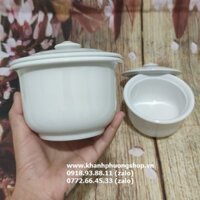 thố sứ đựng gà ác tiềm sứ trắng Minh Long - thố sứ đựng gà ác tiềm sứ trắng minh long