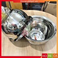 Thố (thau) trộn bột INOX cao cấp - hình bầu - nhiều size