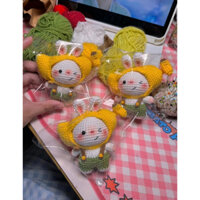 Thỏ trái cây - Móc khoá thỏ trái cây được làm thủ công bằng len