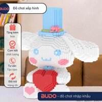 Thỏ trắng thỏ trắng cinnamoroll ôm tim 46cm lotso ôm dâu ôm tim đeo túi duz Đồ chơi xếp hình lắp ráp nano block cho bé