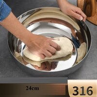 Thố trộn inox 316 cao cấp 3 lớp bóng loáng 24cm nhồi bột rửa rau củ quả sang xịn Đức