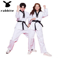 Thỏ WTF Taekwondo Đồng Phục Cho Trẻ Em Người Lớn 110cm-190cm Đồng Phục Karate Cho Trẻ Em Chuyển Tay Dài