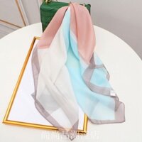 Thoáng Khí Nhỏ Vuông Khăn Nữ Voan Mềm Mỏng Khăn Lụa Màu Sắc Tương Phản Retro Đồ Trang Trí Gạc Người Cao Tuổi Trung Niên