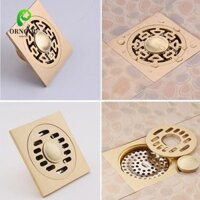 Thoát nước sàn ORNOOU, Thoát nước vòi hoa sen vuông chống mùi chống gỉ, Đồng thau chống nước đa năng có thể tháo rời thoát nước phòng tắm tại nhà