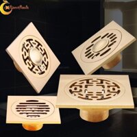 Thoát nước sàn RADIANTFLASH, Thoát nước vòi hoa sen vuông có thể tháo rời bằng đồng thau, Chèn gạch đa năng Chống mùi Phòng tắm thoát nước Sàn giặt