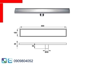 Thoát sàn 600 mm 485.61.235