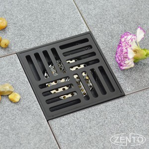 Thoát sàn chống mùi Black series Zento ZT572-1B (120x120mm)