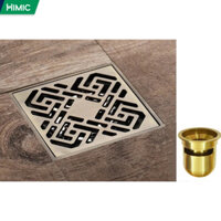 Thoát sàn ngăn mùi cao cấp HiMic A-916G, Phi 76-90-110, Chất liệu: Đồng đúc, Kích thước: 120 x 120mm