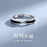 Thời Gian Đồng Hồ Cát Nhẫn Nam Hợp Thời Trang Độc Đáo Hip-Hop Thời Trang Số La Mã Nam Nhẫn Đơn Sống Nhẫn 25.2.8