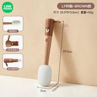 Thời gian giới hạn giá rẻ Brown gấu tay cầm dài bàn chải bình sữa bàn chải cốc nước làm sạch cốc đánh răng dụng cụ thần thánh ống hút đa chức năng nắp cốc làm sạch 1.3