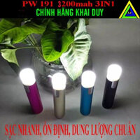 [Thỏi Son 3200mah] Sạc Dự Phòng Siêu Nhỏ Kiêm Đèn Pin Chính Hãng Khai Duy Bảo Hành 1 Năm