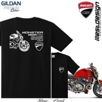 Thời trang 23 2025 Moto Tee: Ducati Monster BD123 BD124 Xe đạp và thông số kỹ thuật DesignTshirt. Monster 696 697 796 797 821 1100 EVO 1200S