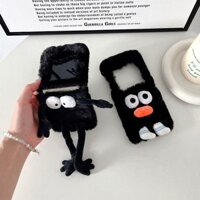 Thời Trang 3D Hoạt Hình Dễ Thương Lông Tơ Ốp Lưng Điện Thoại Samsung Galaxy Z Flip 6 5 4 3 2 1 Vỏ Dễ Thương Sang Trọng Mờ Ấm Áp Ốp Lưng Cho Z Flip6 5G Sang Trọng Bảo Vệ ốp Điện Thoại