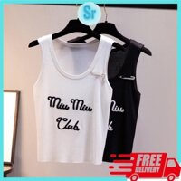 Thời trang  Áo Tanktop Nữ 3 Lỗ MiuMiu Chất Bozip 2 Màu