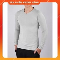 (Thời trang Aristino) Áo giữ nhiệt cổ tim nam Aristino ALT002W7 màu xám 176