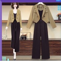 Thời trang Bigsize nữ Sét Vest phối quần suông ống rộng cho người béo,mập từ 55 đến 100 kí-Mặc đi chơi đi làm,đi tiệc