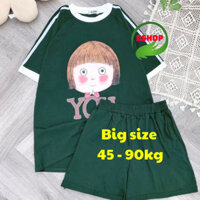 Thời Trang Bigsize Set Đồ Bộ Nữ Đẹp Sang Chảnh Bigsize Quần Đùi ESHOP Đồ Mặc Nhà Đẹp Dễ Thương QD79 Bộ Quần Áo Nữ Mặc Hè