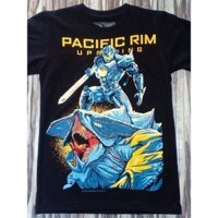 Thời trang Bt126 2025 Pacific Rim Uprising Gipsy Danger Jaeger Vs Kaiju Bộ sưu tập phim giới hạn Áo thun gỗ đen