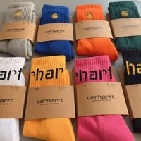 Thời Trang Carhartt CA Thêu Thể Thao Dày Khăn Đáy Giữa Cao Ống Phố Ván Trượt Bóng Rổ Tất Dành Cho Nam Một