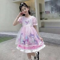 [Thời trang] Đầm bé gái Lolita Phong cách mới Váy công chúa trẻ em Kuromi